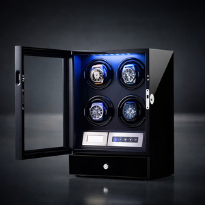 : Nocturne Atelier Obsidian Vault 4-Watch Winder Safe (DEMO PRODUCT - NOT FOR SALE)