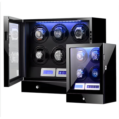 : Nocturne Atelier Obsidian Vault 4-Watch Winder Safe (DEMO PRODUCT - NOT FOR SALE)